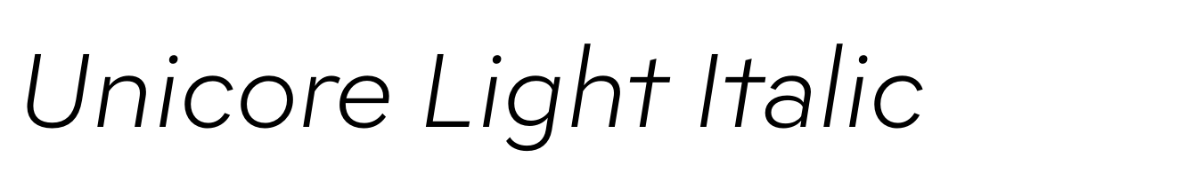 Unicore Light Italic